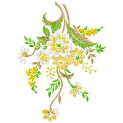 Flowers And Tree Embroidery Design 1 Flowers And Tree Embroidery Design 1
